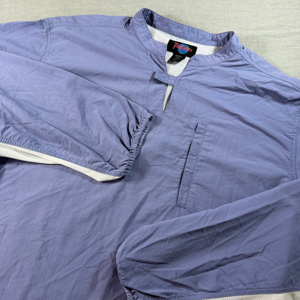 RailRiders Pullover Shirt Mens XXL Blue Excellent Mesh Vented Hiking Technical